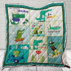 I Am A Friendly Crocodile Ah Quilt Derqnk and Home Decor