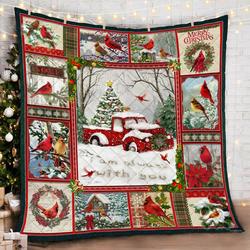 I Am Always With You Cardinal Quilt Blanket and Home Decor