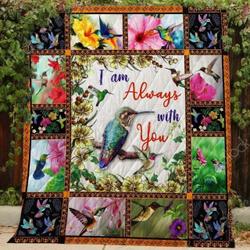 I Am Always With You Hummingbird Blanket Kc1807 Quilt and Home Decor