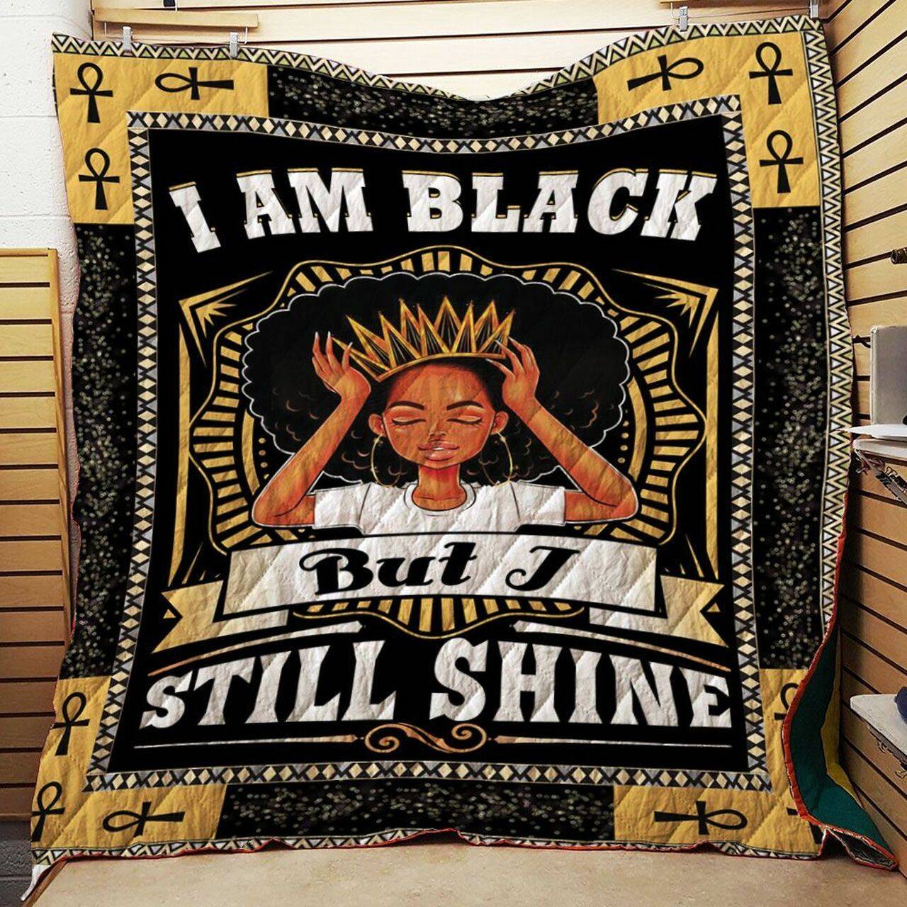 I Am Black But I Still Shine Quilt Fnq and Home Decor