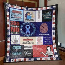 I Am Stronger Than Diabetes Hur Quilt af and Home Decor
