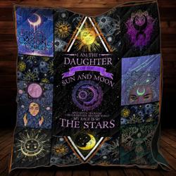 I Am The Daughter Of The Sun And Moon My Race Is Of The Stars Quilt Blanket Great Customized Blanket Gifts For Birthday Christmas Thanksgiving and Home Decor