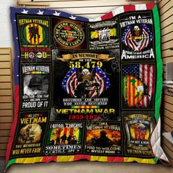 I Am Vietnam Veterans I Had To Welcome Myself Home Quilt Blanket Great Customized Blanket Gifts For Birthday Christmas Thanksgiving and Home Decor