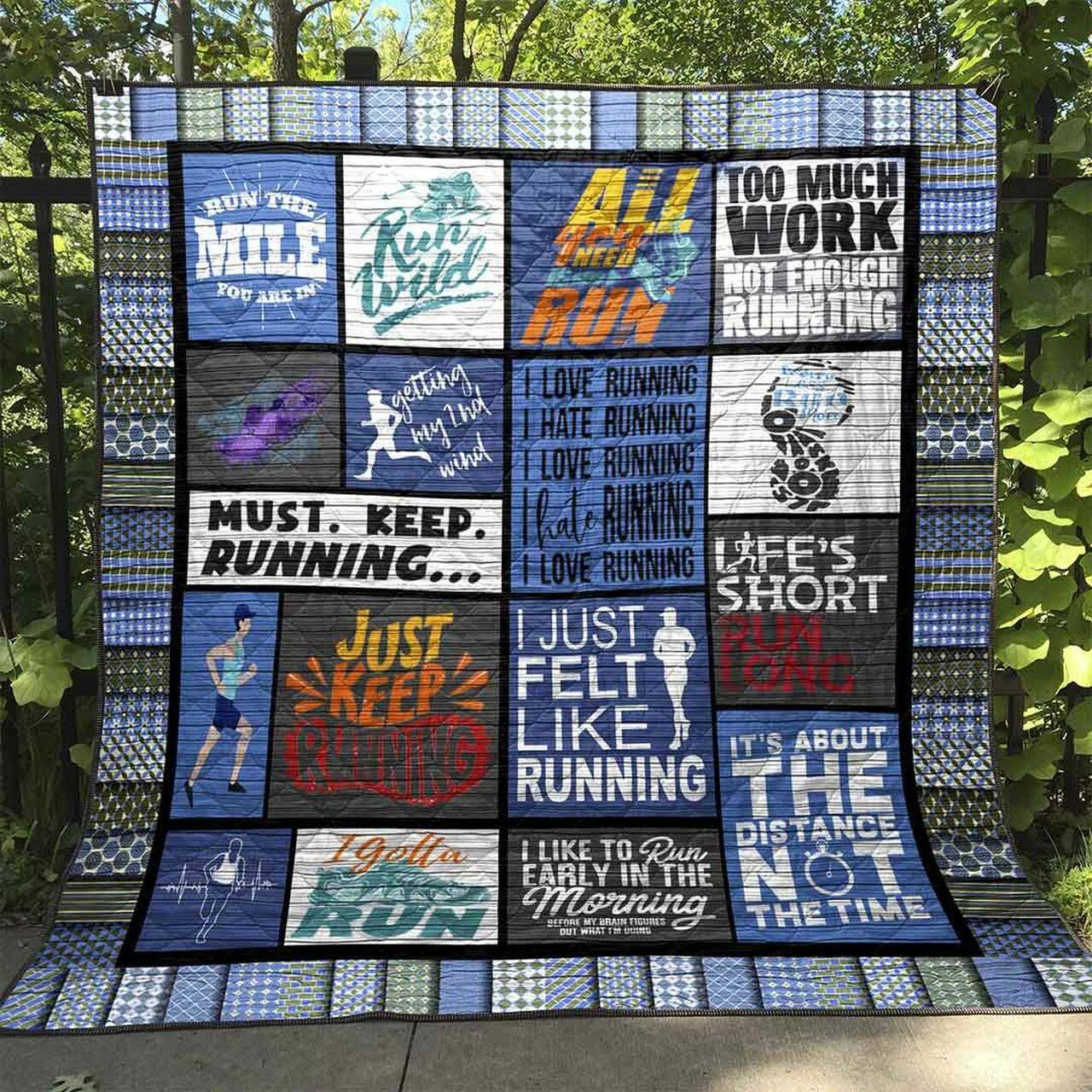 I Gotta Run Cl16100224Mdq Quilt Blanket and Home Decor