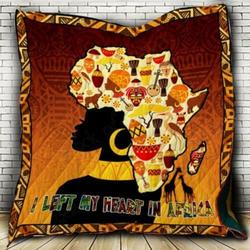I Left My Heart In Africa Quilt Blanket P387b  Quilt and Home Decor