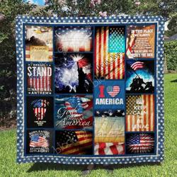 I Love America Blanket Kc1707 Quilt and Home Decor