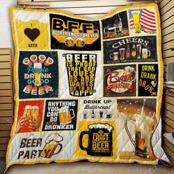 I Love Beer Ah Quilt Derqma and Home Decor