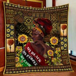 I Love Being Black Quilt Blanket and Home Decor