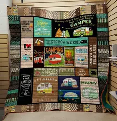 I Love Camping Quilt and Home Decor
