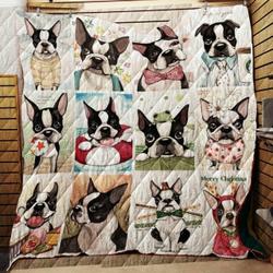 I Love French Bull Quilt Blanket and Home Decor