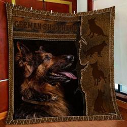 I Love German Shepherd Quilt Blanket and Home Decor
