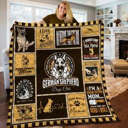 I Love My German Shepherd Quilt Blanket Great Customized Blanket Gifts For Birthday Christmas Thanksgiving and Home Decor