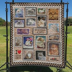 I Love My Persian Cat Quilt Blanket Great Customized Gifts For Birthday Christmas Thanksgiving and Home Decor
