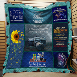 I Love Photography, Love Camera Quilt and Home Decor
