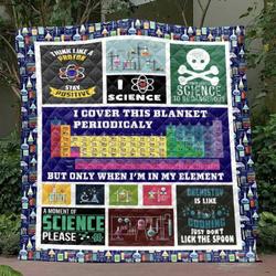 I Love Science Chemistry Pkt200633 Quilt Blanket and Home Decor
