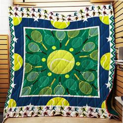I Love Tennis Quilt Blanket Great Customized Blanket Gifts For Birthday Christmas Thanksgiving and Home Decor