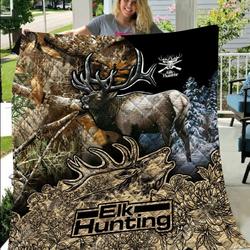 I Love You Elk Hunting 3D Customized Quilt and Home Decor
