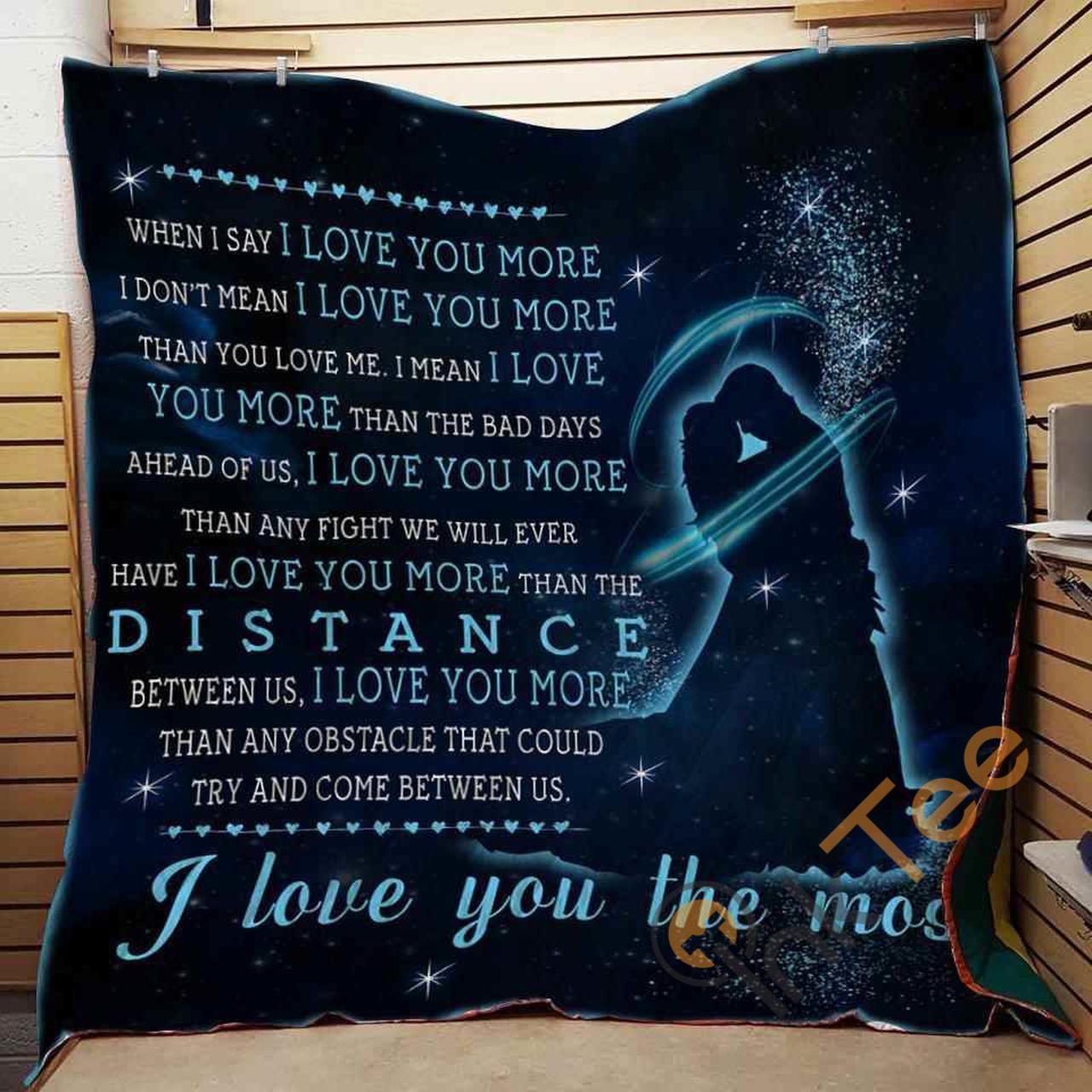 I LOVE YOU THE MOST Blanket TH0907 Quilt and Home Decor