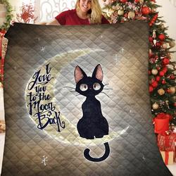 I Love You To The Moon And Back Cat Quilt Lri and Home Decor