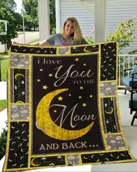 I Love You To The Moon And Back Quilt and Home Decor