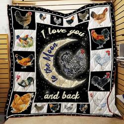I Love You To The Moon And Back Quilt Lrd and Home Decor