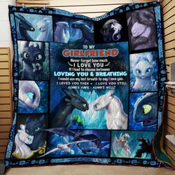 I Loved You Then Toothless Btt Quilt and Home Decor