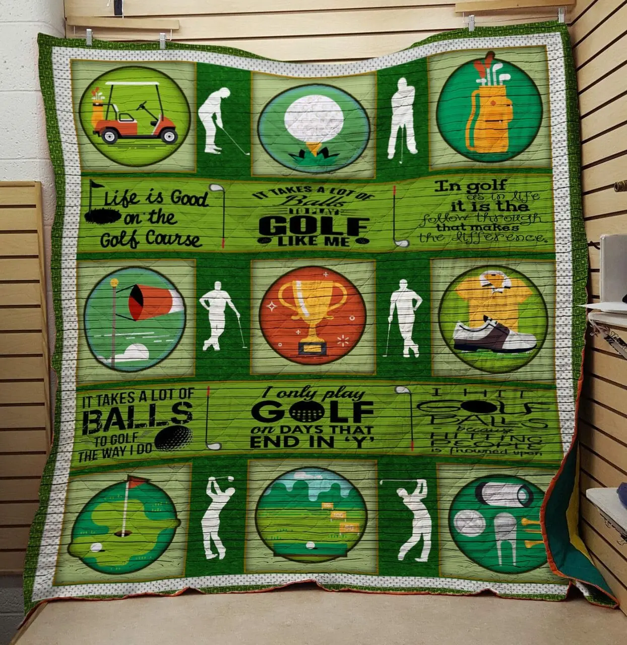 I Only Play Golf On Day That End Quilt and Home Decor