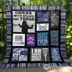 I Play Lacrosse Quilt Blanket Hn57  Quilt and Home Decor