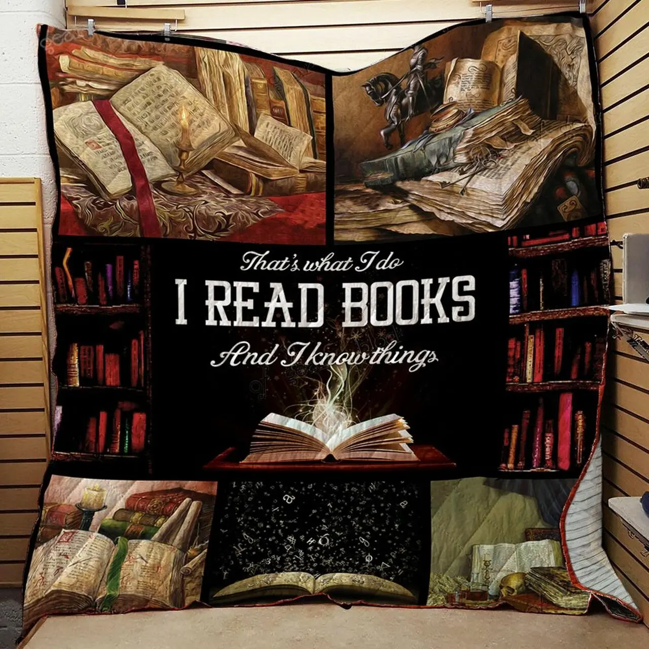 I Read Books And I Know Things Quilt Lpp and Home Decor