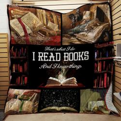 I Read Books And I Know Things Quilt Lpp and Home Decor