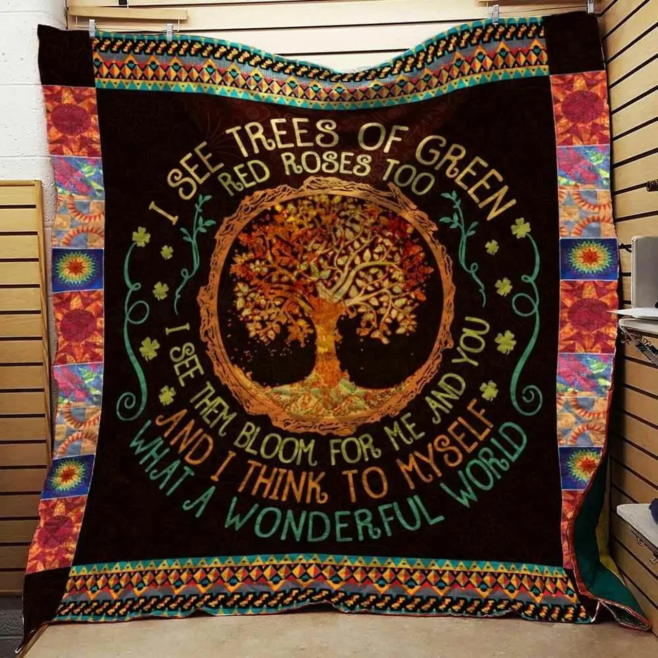 I See Trees Of Green Blanket Th1707 Quilt and Home Decor