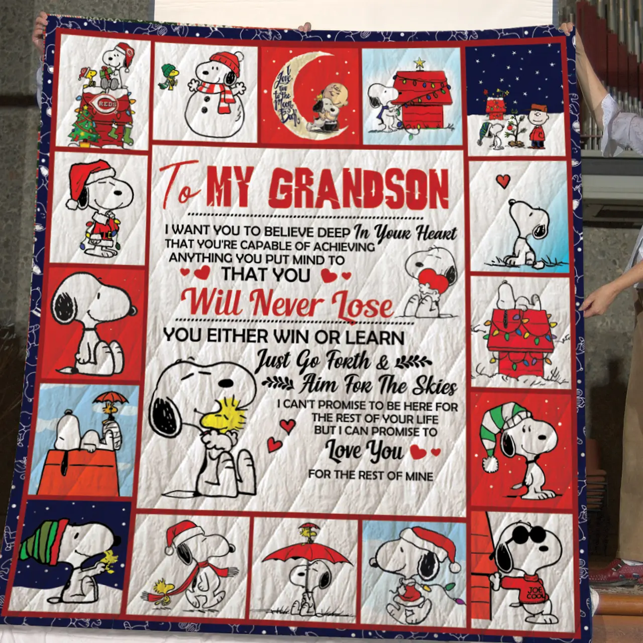 I Want You To Believe Snoopy Quilt Nh and Home Decor