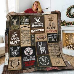 I Will Do It Tomorrow I Am Going Hunting Quilt Blanket Great Customized Blanket Gifts For Birthday Christmas Thanksgiving and Home Decor