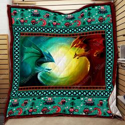 Ice And Fire Dragon Quilt Kh1 and Home Decor