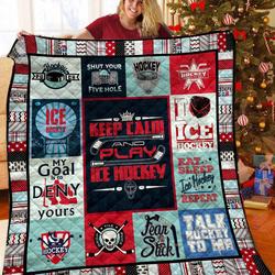 Ice Hockey Quilt Blanket Bbb0411233Ht and Home Decor