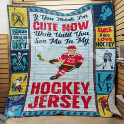 Ice Hockey Quilt Fkq and Home Decor