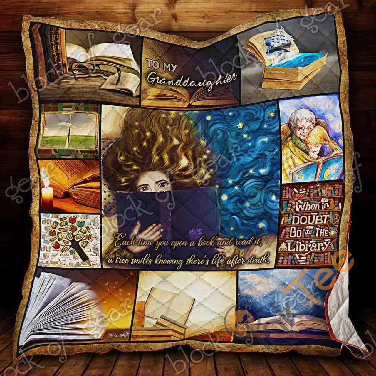 Id Rather Be Reading Blanket KC1307 Quilt and Home Decor