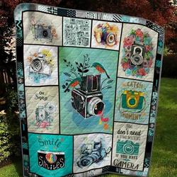 If You Have Camera Photograph Quilt Blanket  Quilt and Home Decor