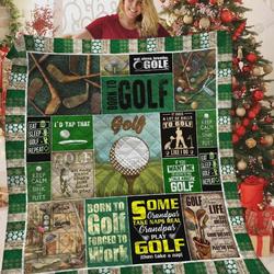If You Want Me To Listen To You Talk About Golf Quilt Blanket Great Customized Blanket Gifts For Birthday Christmas Thanksgiving and Home Decor