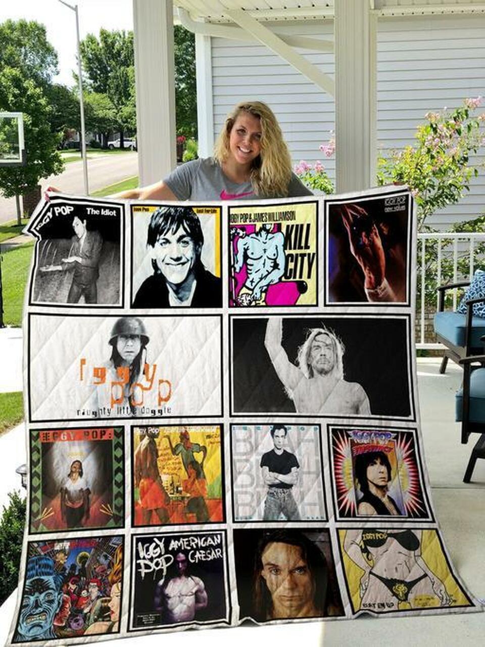 Iggy Pop Quilt Blanket Quilt and Home Decor