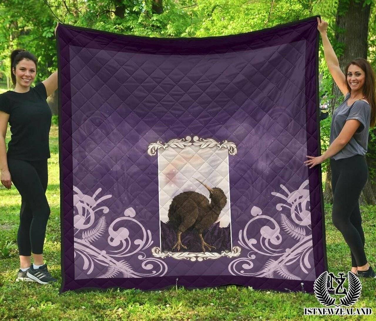 Illuminated Purple Kiwi Quilt Yy85149 Fuct1409 and Home Decor
