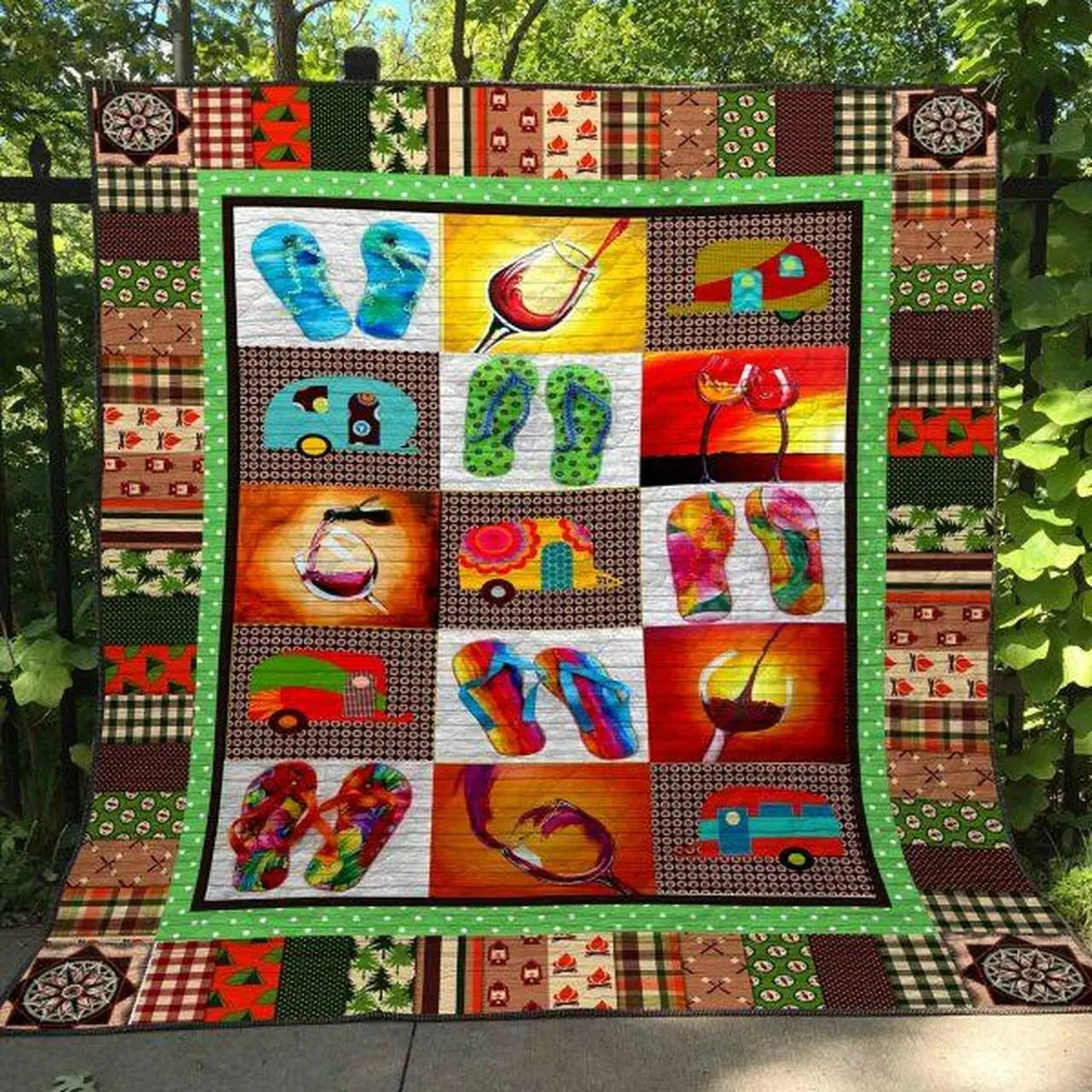 Im A Simple Woman Camping Quilt Blanket Lk08 Quilt and Home Decor