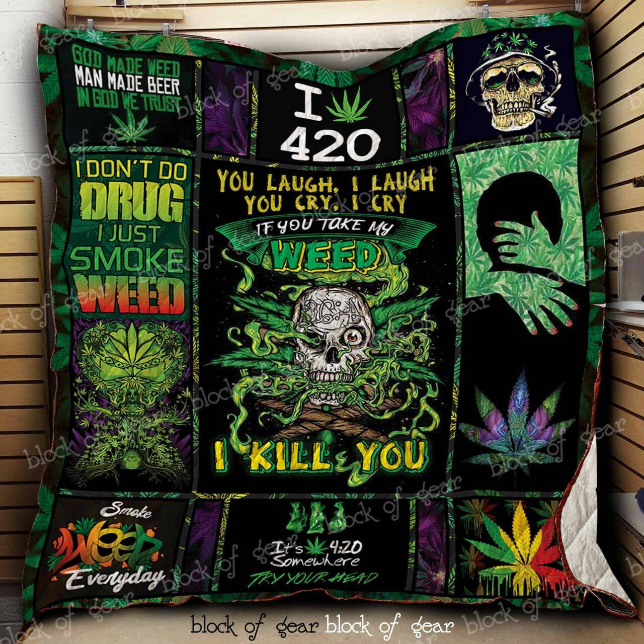 Im Blunt Because God Rolled Me That Way Quilt Lir and Home Decor