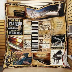 In Jesus Name I Play Piano Quilt Lgj and Home Decor