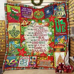 In This Louisiana House, Christmas Cl14100266Mdq Quilt Blanket and Home Decor