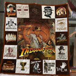 Indiana Jones T-Shirt Quilt Blanket and Home Decor