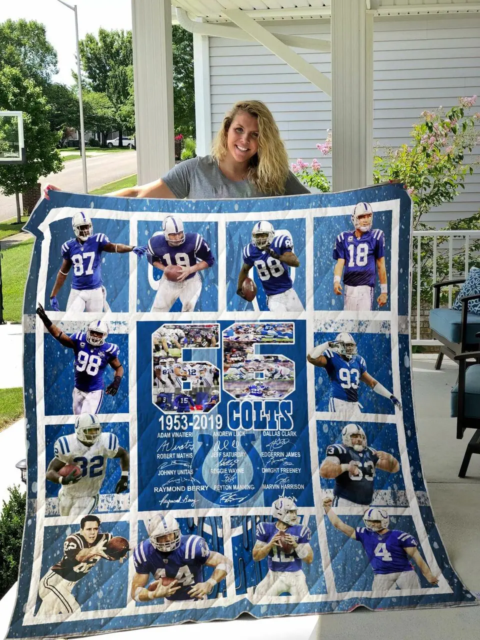 Indianapolis Colts Quilt Blanket and Home Decor