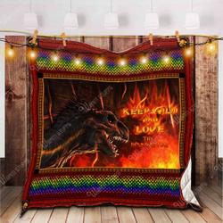 Indoraptor 1 Quilt Kp204 and Home Decor