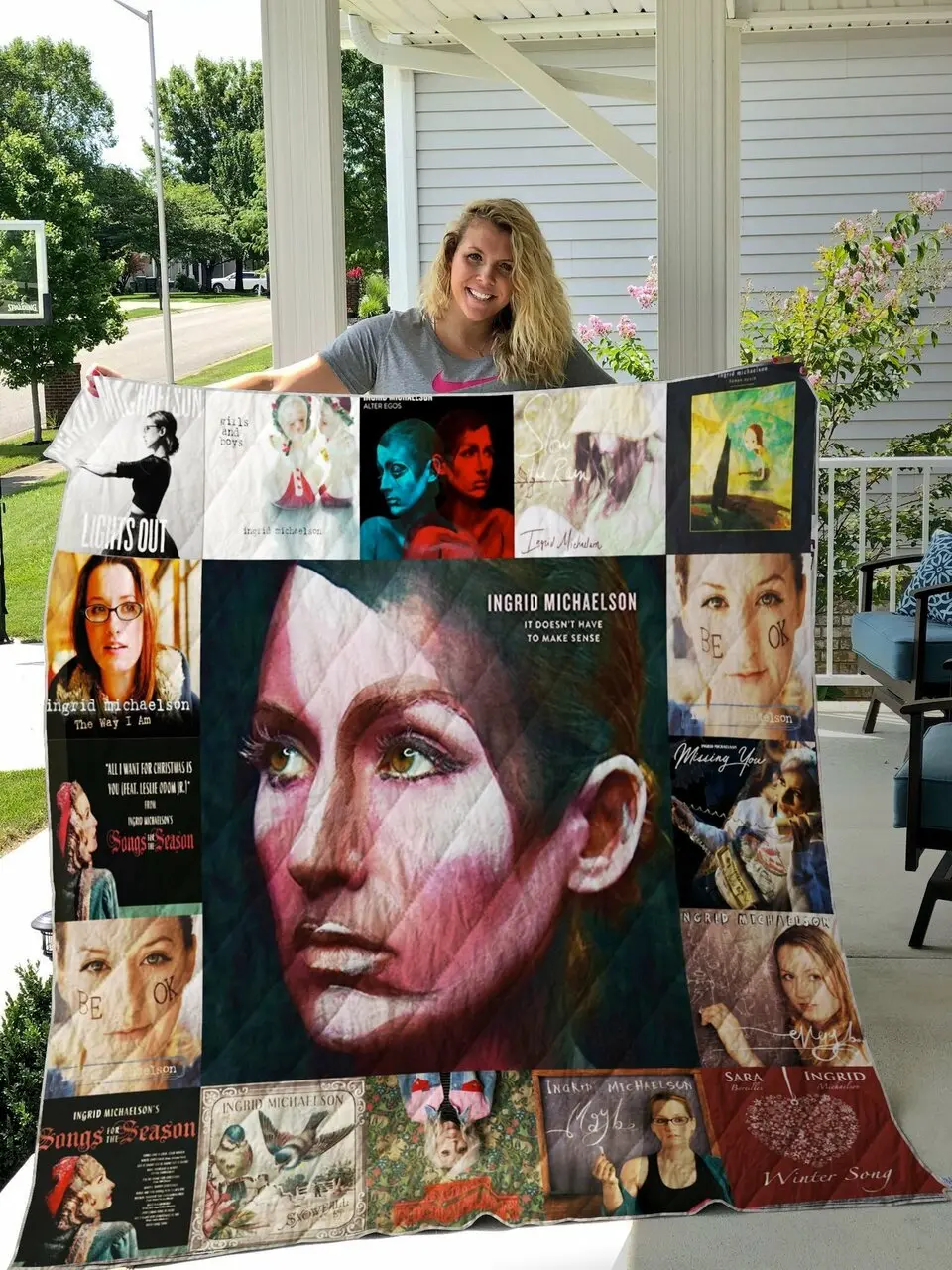 Ingrid Michaelson Albums Quilt Blanket For Fans Ver 17 and Home Decor