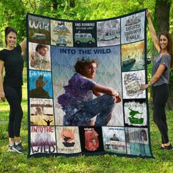 Into The Wild Poster Quilt Blanket and Home Decor